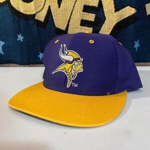 Vintage 90s Minnesota Vikings NFL Logo 7 Snapback Hat